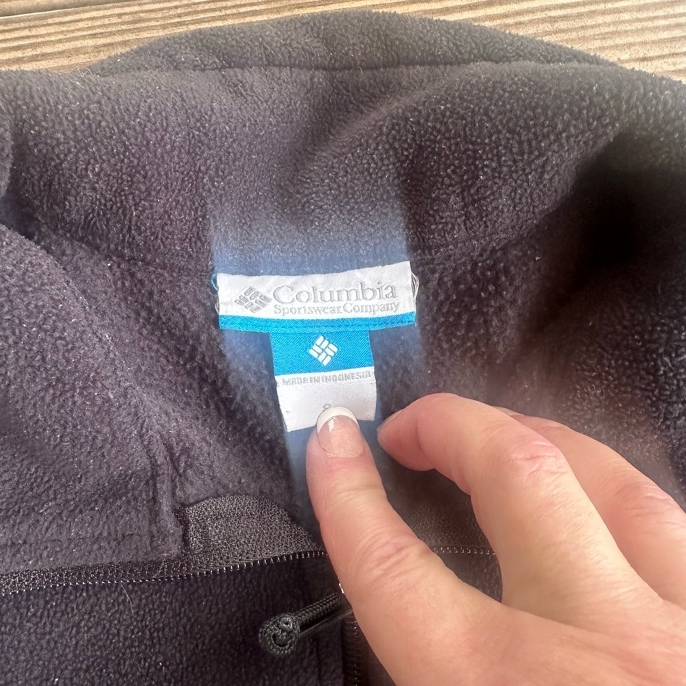 Columbia Black Full Zip performance Fleece Jacket - Picture 3 of 8